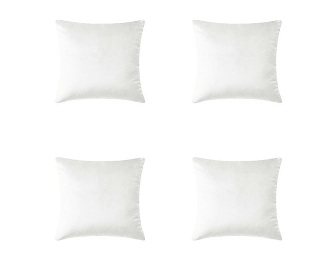  Acomoda Textil - 4 capas de almofada em veludo. Cru