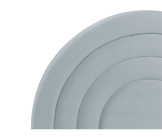 Beliani Cama com estrado Veludo ANET 100x216 Azul Claro