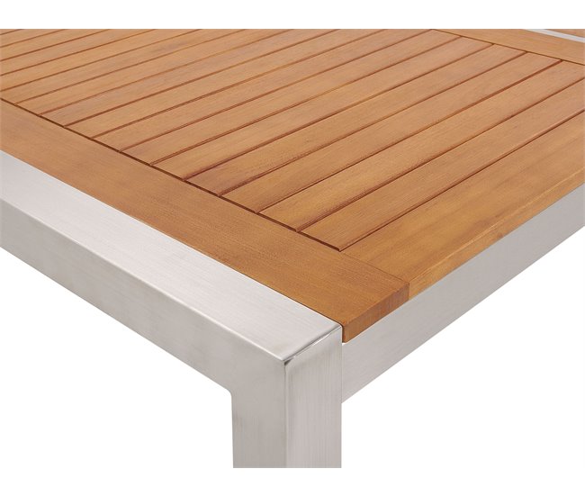 Beliani Mesa de refeição GROSSETO 100x220 Castanho