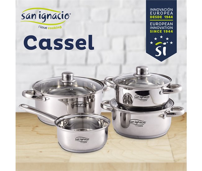 Bateria de 7pcs: panela sem tampa + tapa com tampa Multicor