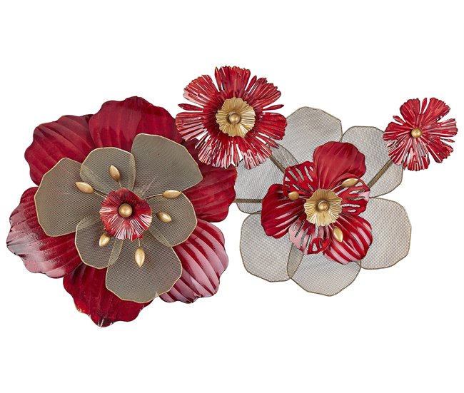 Beliani Decoração de parede SCANDIUM Vermelho