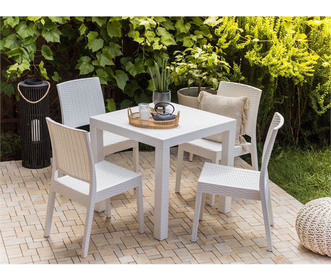 Beliani Cadeira de jardim FOSSANO Branco