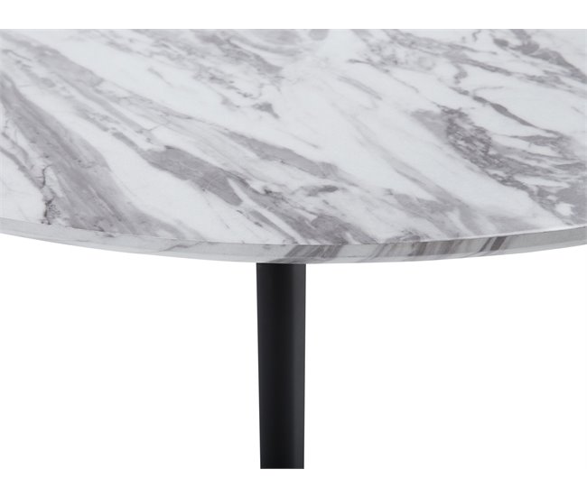 Beliani Mesa de comedor MOSBY 110x110 Cinza