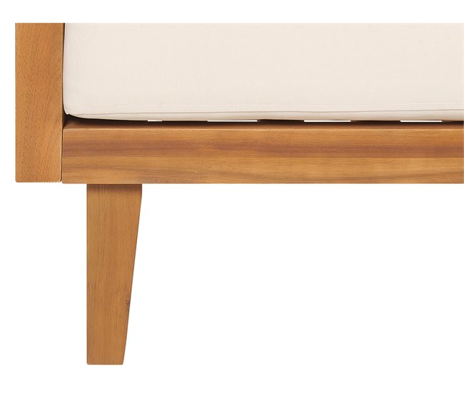 Beliani Conjunto lounge Madeira de acácia BARATTI Bege