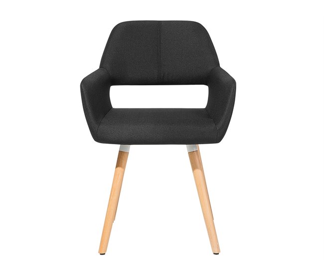 Beliani Silla de comedor CHICAGO Azul Marino
