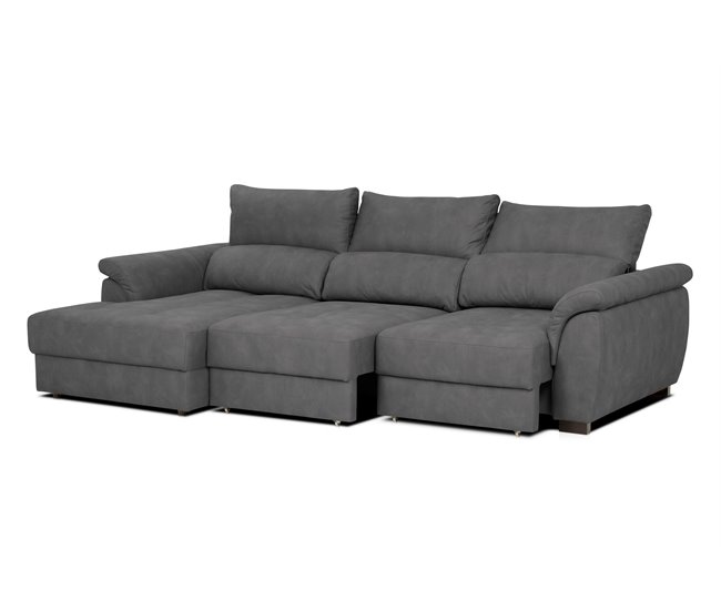 Chaise longue BENSON com cama Antracite