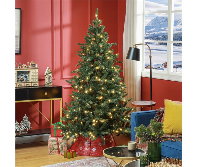 Árcore de Natal Plástico, Metal HOMCOM, casa - natal Verde