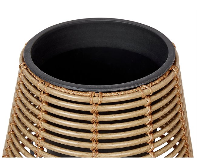Beliani Conjunto de 2 vasos para plantas BORAGO Castanho Claro