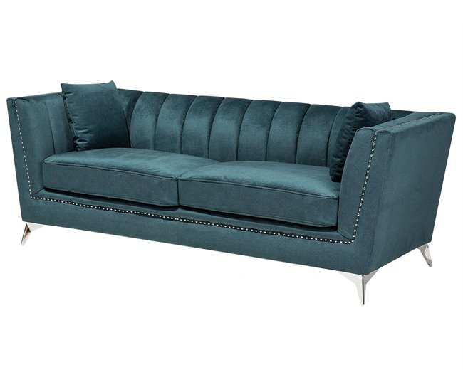 Beliani Conjunto de sofás GAULA Azul/ Verde