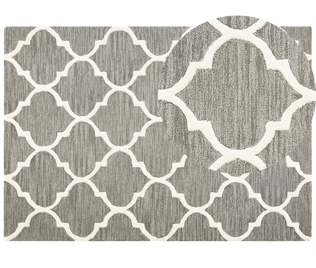 Beliani Pelos curtos YALOVA 160x230 Cinza