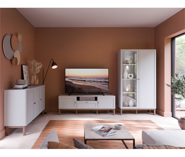 Móvel de TV 159,6cm cinza claro LISZT Cinza Claro