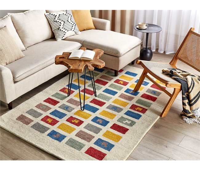 Beliani Pelos curtos MURATLI 140x200 Multicor