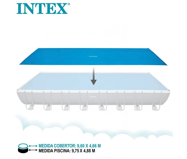 Cobertura solar INTEX piscinas retangulares Azul