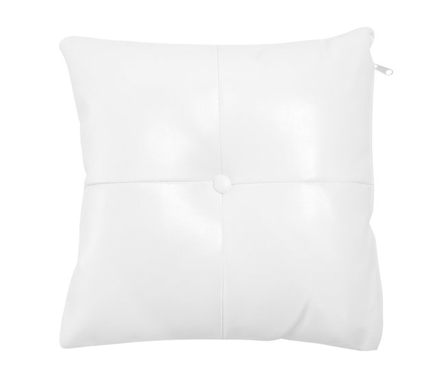 Beliani Chaise longue versão à esquerda Pele sintética LATTES Branco