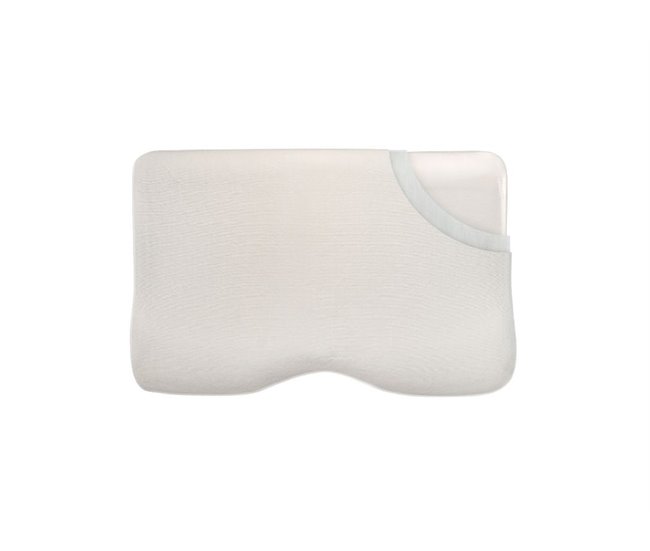 Almofada Ergonômica e Cervical de Luxo de Espuma de Memória Branco/ Bege