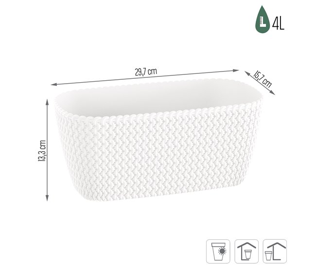 Varanda Jardinera Splofy Case 4L Branco