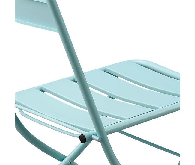 Conjunto de mesa e cadeiras dobráveis para exterior Mia Azul