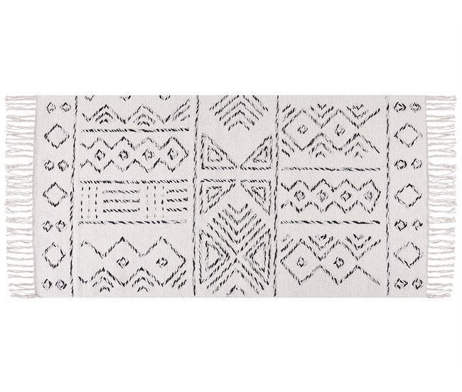 Beliani Pelos curtos ALKENT 80x150 Branco/ Bege