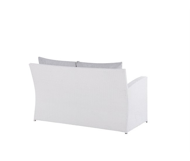 Beliani Conjunto lounge Ratan sintético MARINO Branco