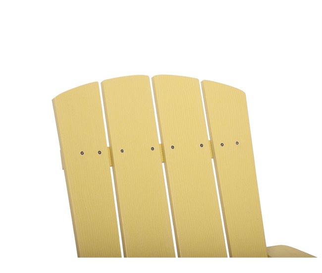 Beliani Cadeira de jardim ADIRONDACK Amarelo