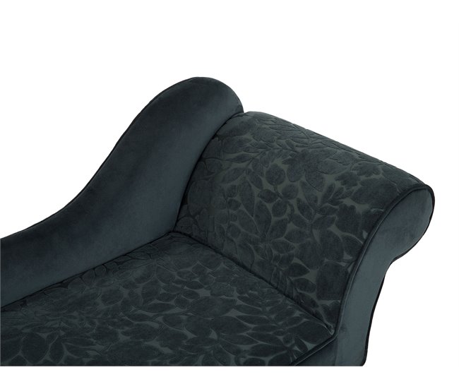 Beliani Chaise longue versão à direita Veludo BIARRITZ Verde Escuro