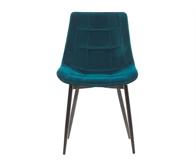 Beliani Silla de comedor MELROSE Turquesa