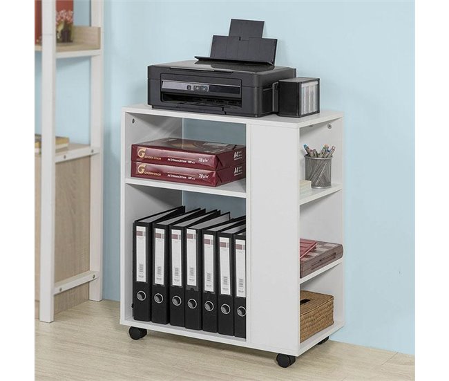 Mesa de apoio com rodas FBT68-W SoBuy Branco