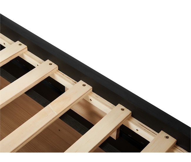Beliani Cama de dia com arrumação Veludo MARRAY 98x214 Preto