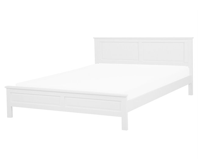 Beliani Cama Pinho OLIVET 169x208 Branco