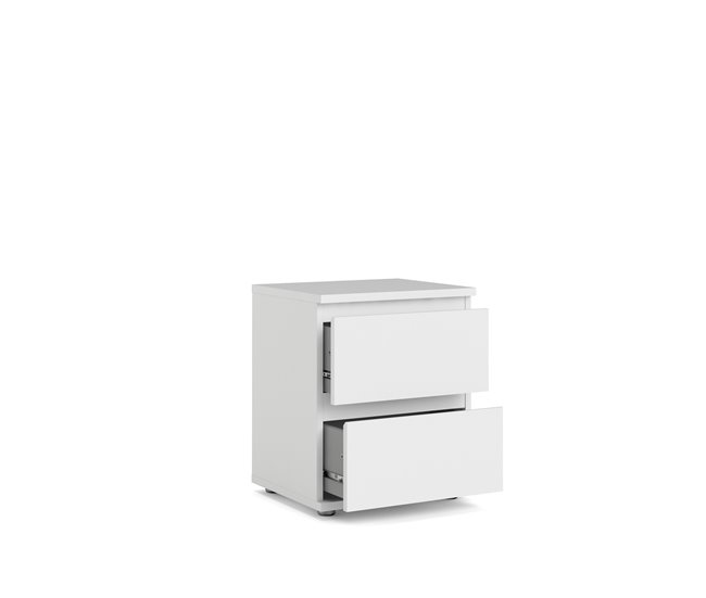 Mesa de cabeceira 2 gavetas NOVA Branco
