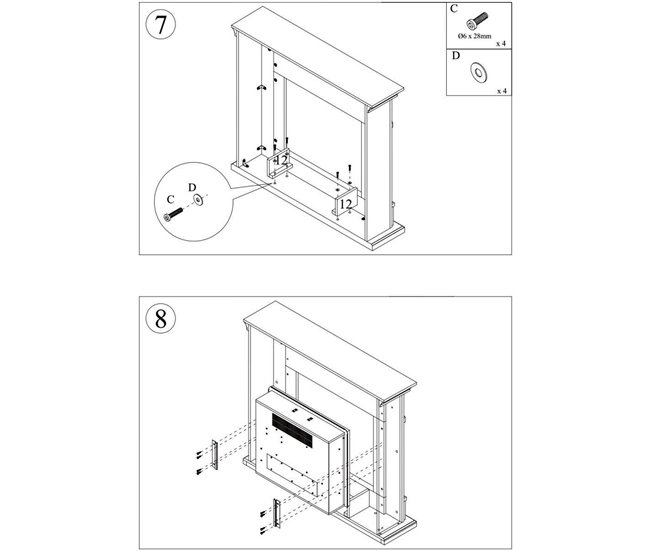 Moldura Para Lareira Em Mdf Gio Cinza