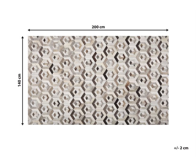 Beliani Pelos curtos TAVAK 140x200 Castanho