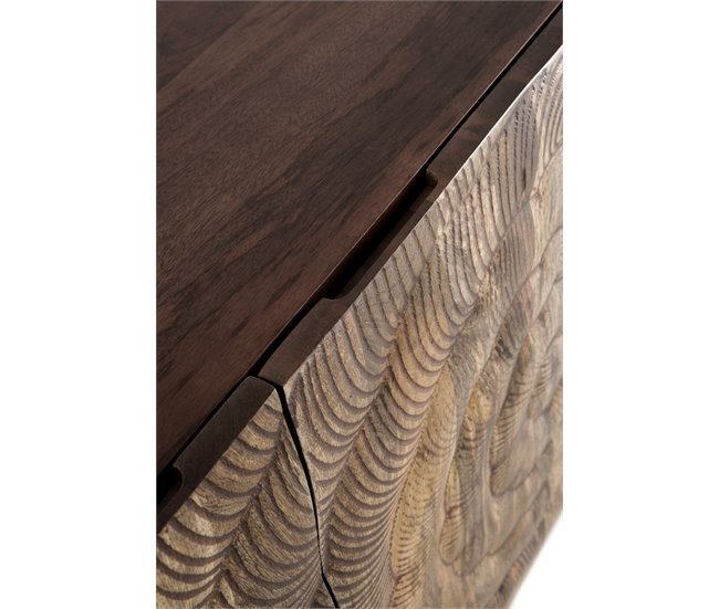 Aparador de 3 portas em madeira maciça de manga Madeira