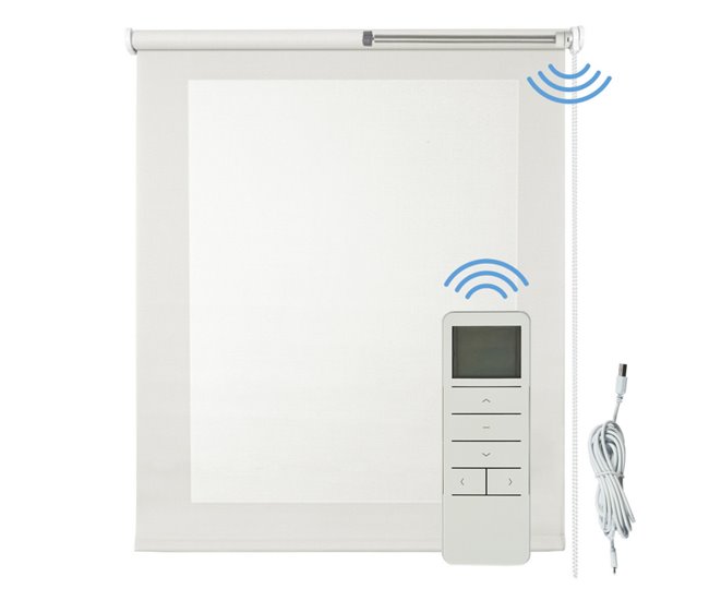 Estore de Rolo Screen Motorizados com remoto Tecido técnico 