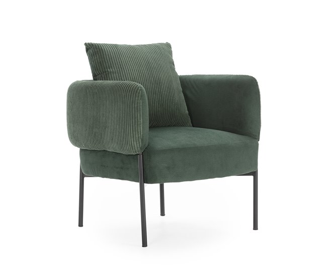 Cadeirão ARUNI revestido por tecido Verde