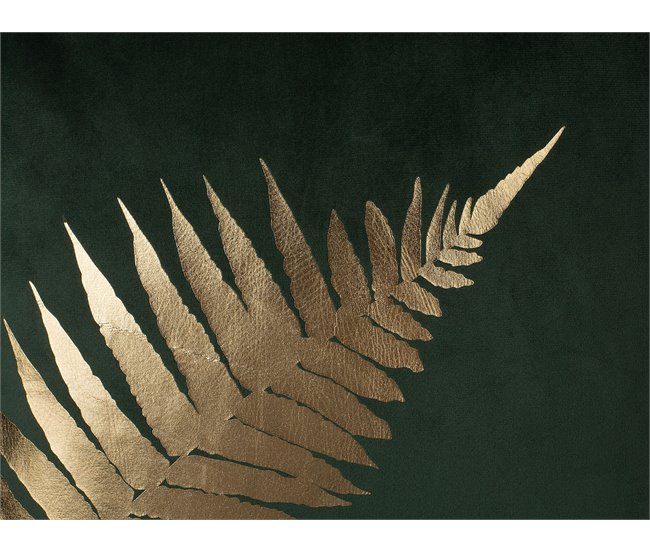 Beliani Almofada decorativa FERN Verde Escuro
