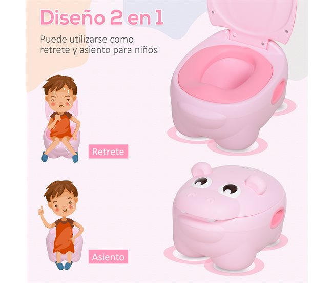 Bacio para Bebé TPE e Plástico HOMCOM Rosa