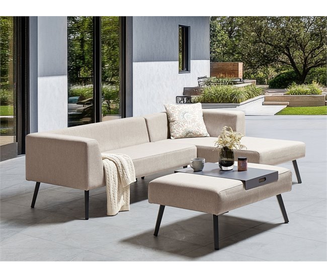 Beliani Conjunto lounge SORRIVOLI Bege