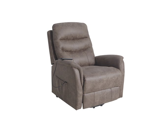 Cadeirão CORL relax elétrico LIFT UP e massagem castanho Castanho