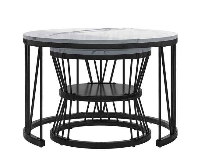 Mesa de centro, mesa de apoio, mesa de canto 70x45 Branco