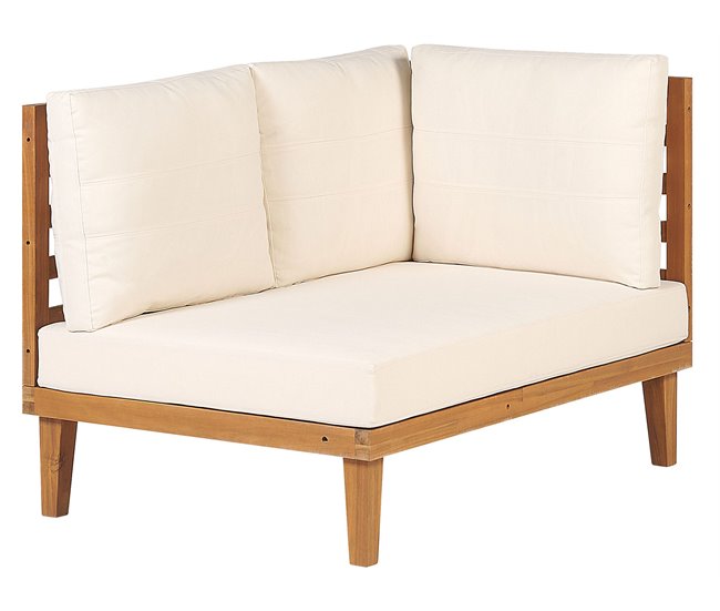 Beliani Conjunto lounge Madeira de acácia BARATTI Bege