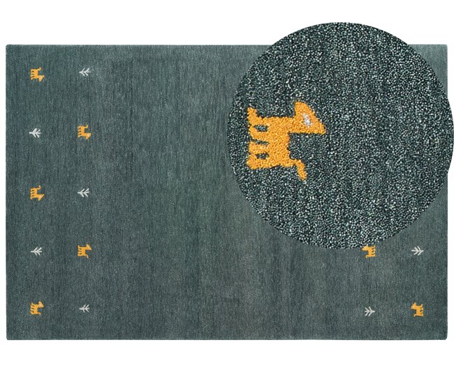Beliani Pelos curtos CALTI 200x300 Verde Escuro