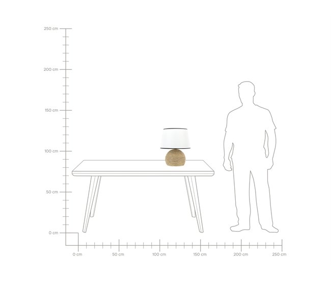 Beliani Candeeiro de mesa GROWEE Castanho