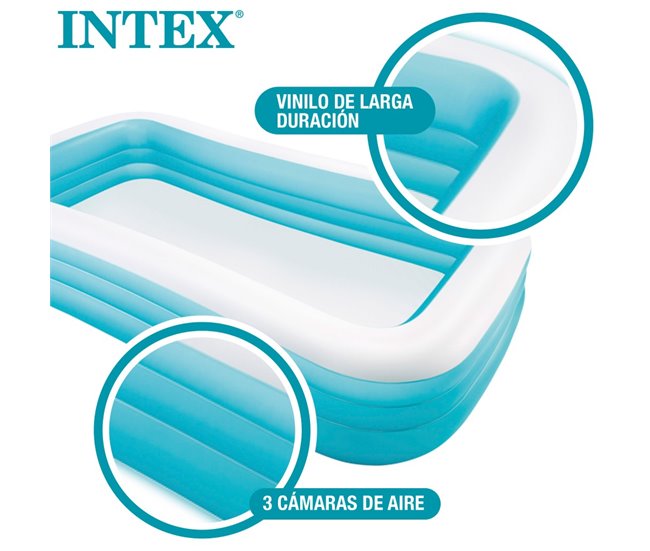 Piscina insuflável INTEX retangular 305x183x56 cm - 999 l. Azul