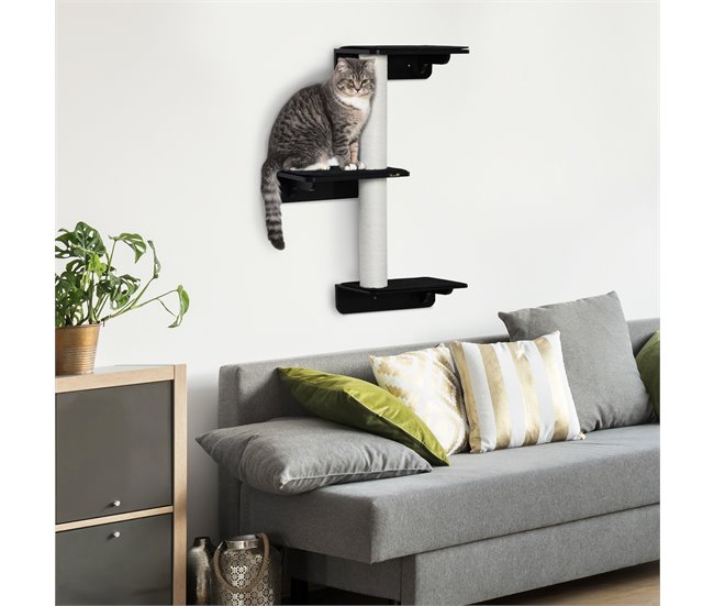 Árvore para Gatos de Parede Preto