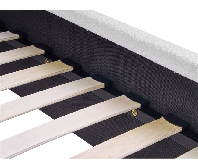 Beliani Cama com estrado Bouclé VALOGNES 172x220 Branco