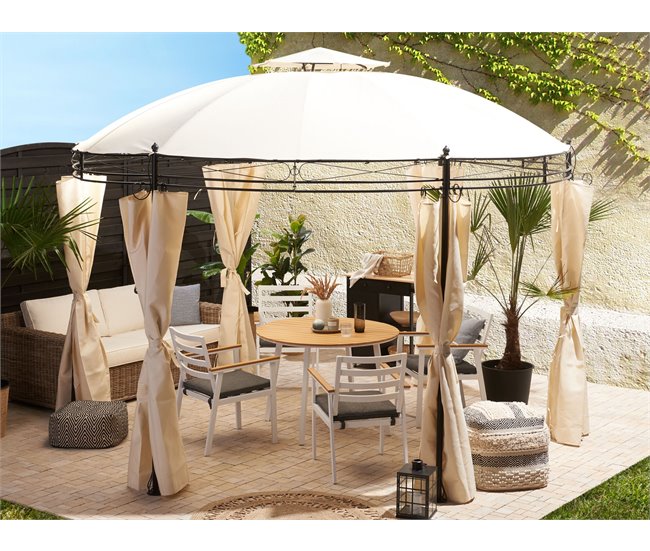 Beliani Pérgola de Jardim SAFARA 368x368 Bege