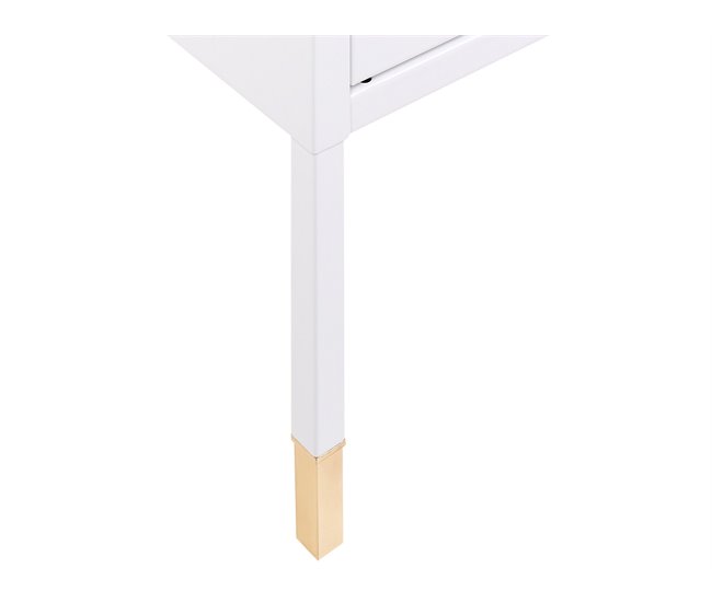 Beliani Mesinha de cabeceira OSSETT 45 Branco
