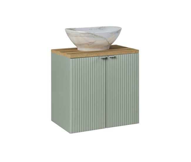 Móvel de lavatório simples 2 portas Verde Jade Verde