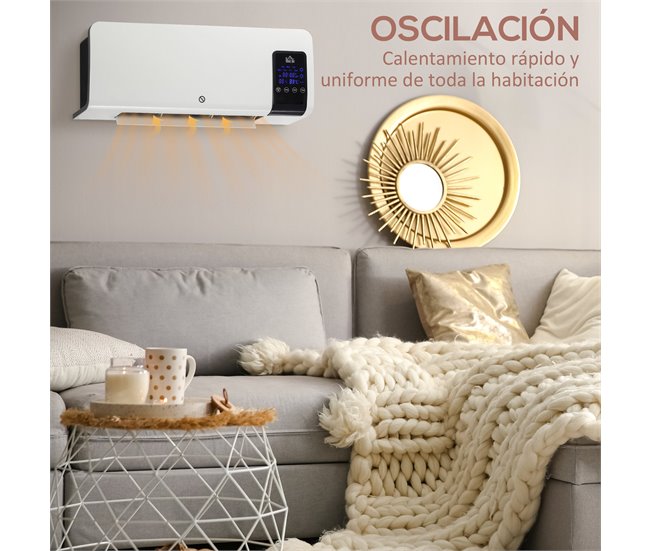Aquecedor Elétrico ABS HOMCOM, casa - aquecimento e climatização Branco